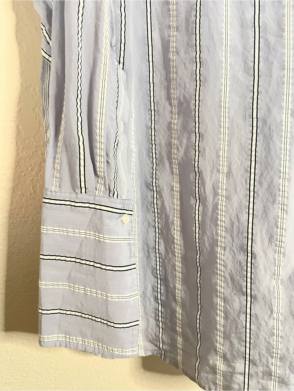 THEO The Label Euanthe Boyfriend Stripe Shirt M - Picture 10 of 12